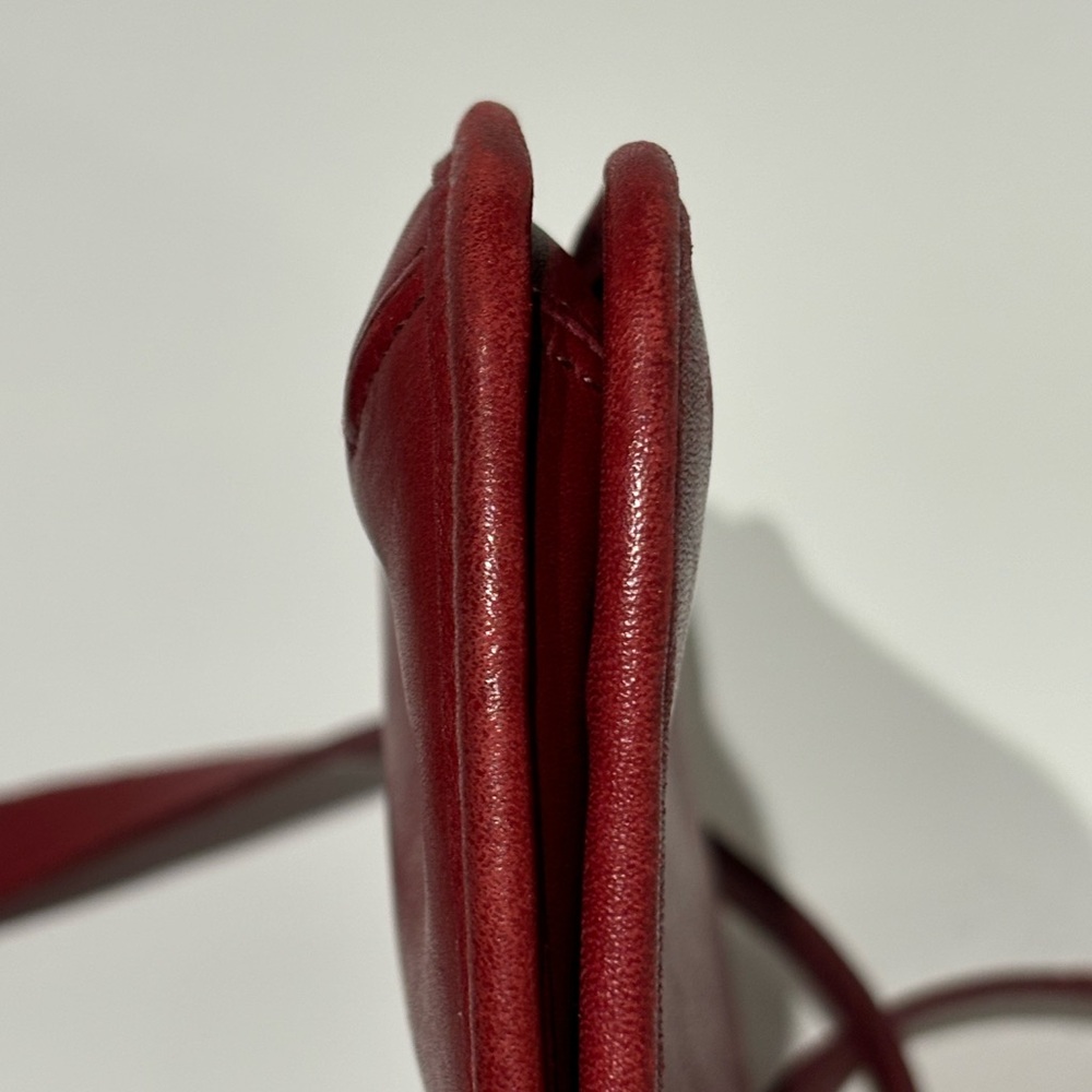 Rare Vintage Coach Red “Hippie Flap” Leather Bag - Picture 14 of 16
